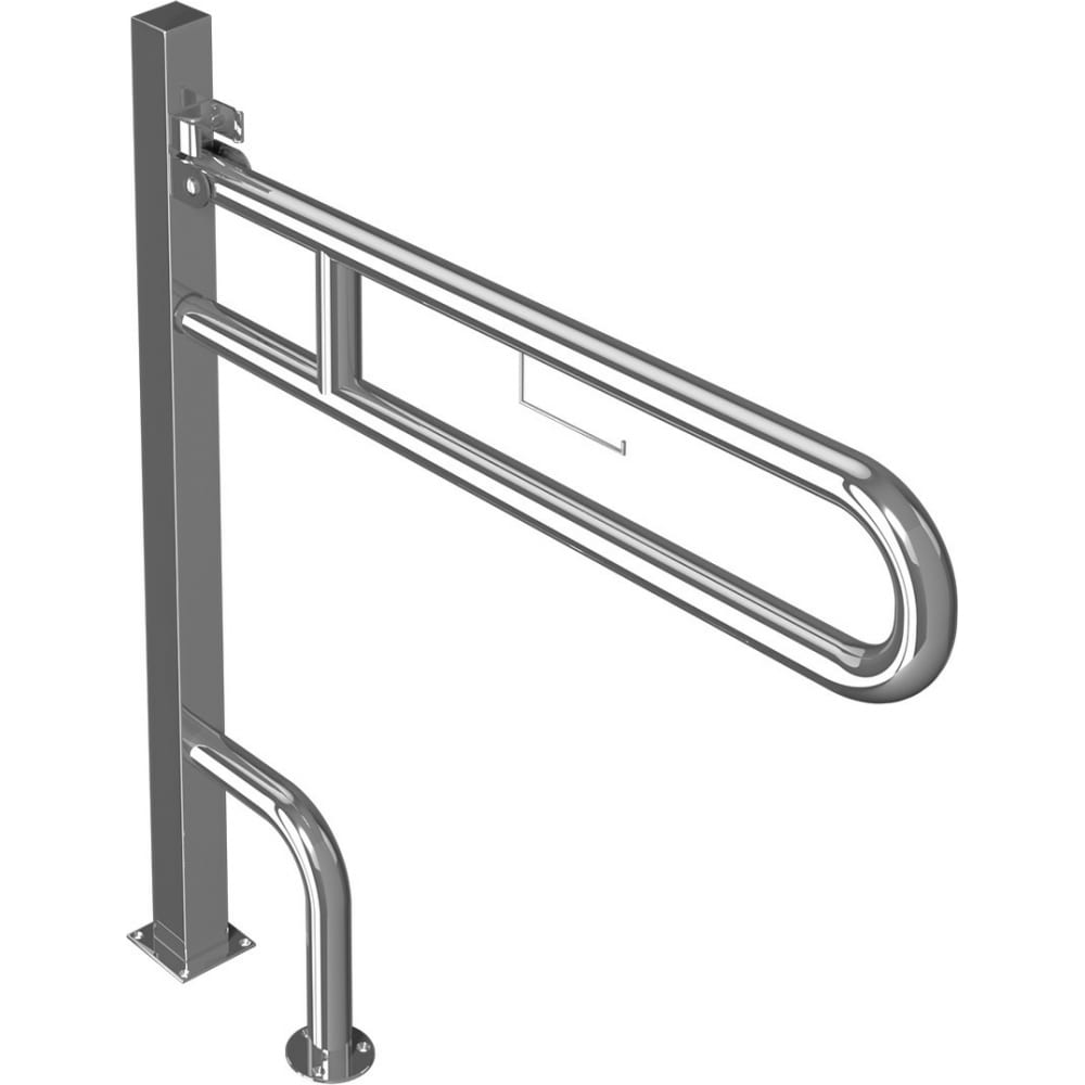 Поручень опорный, откидной, с фиксатором напольный